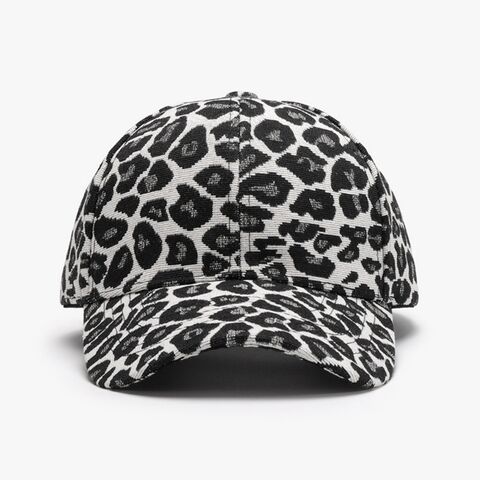 Topi Baseball Wanita Motif Leopard Gaya Euro-Amerika, Atap Keras, Lidah Bebek untuk Aktivitas Luar Ruangan