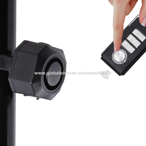 Sirènes, klaxons et boîtiers de sonnette Rechargeable USB 110dB Alarme de sécurité de véhicule sans fil forte Anti Vol Capteur de Vibration Porte Fenêtre