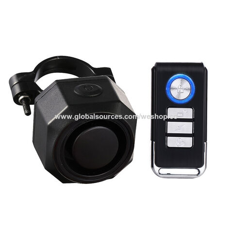 Sirènes, klaxons et boîtiers de sonnette Rechargeable USB 110dB Alarme de sécurité de véhicule sans fil forte Anti Vol Capteur de Vibration Porte Fenêtre