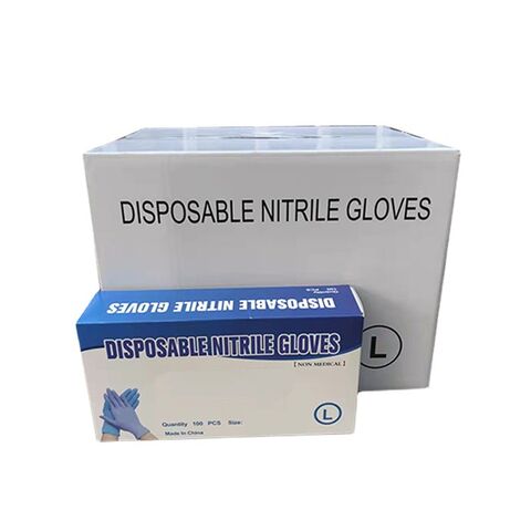 Guantes de nitrilo médicos desechables para examen al por mayor, empaquetados en caja, guantes quirúrgicos