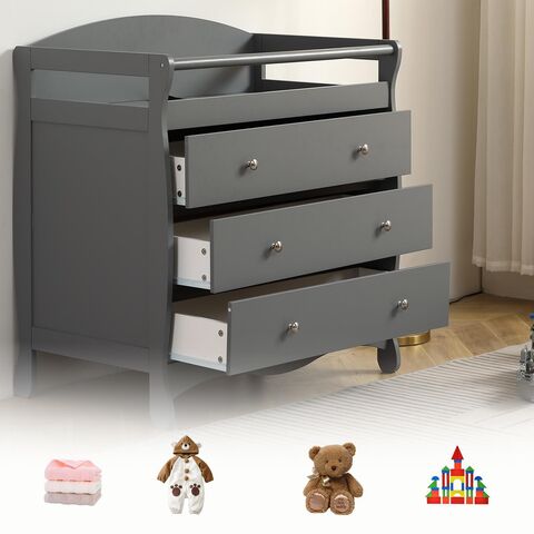 Table à Langer pour Bébé avec 3 Tiroirs et Grand Espace de Rangement pour Couches, Leader de l'Industrie
