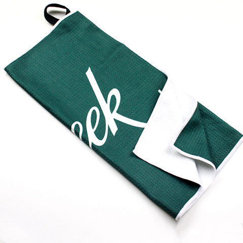 Golfhandtuch aus Mikrofaser-Waffelgewebe mit individuellem Aufdruck und Logo, sublimiertes Golfhandtuch