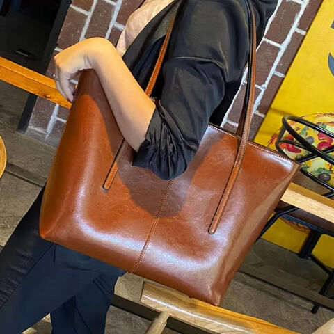 Bolso Tote Grande de Lujo para Mujer con Logo de Grado Premium