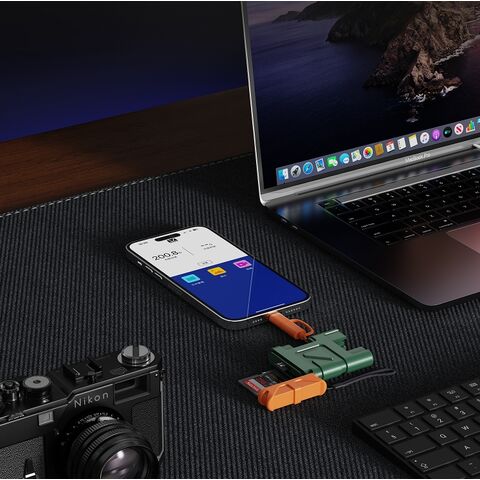 Lector de Tarjetas SD/TF OTG Tipo C de Diseño Especial al por Mayor con Adaptador Lightning para Android/iPad/Tableta y Portátil
