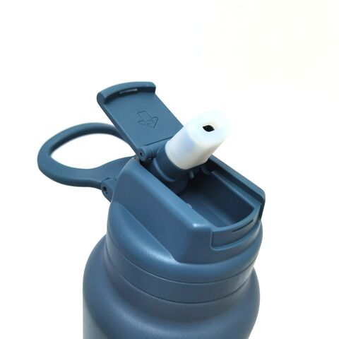 304 Edelstahl Doppelwandige Thermosflasche, wiederverwendbar, isoliert, Sport-Wasserflasche mit Strohhalmdeckel