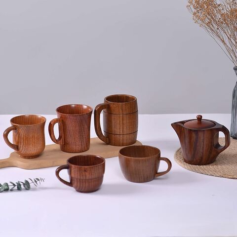 Tazas de madera al por mayor para B2B - Ideales para personalizar y revender