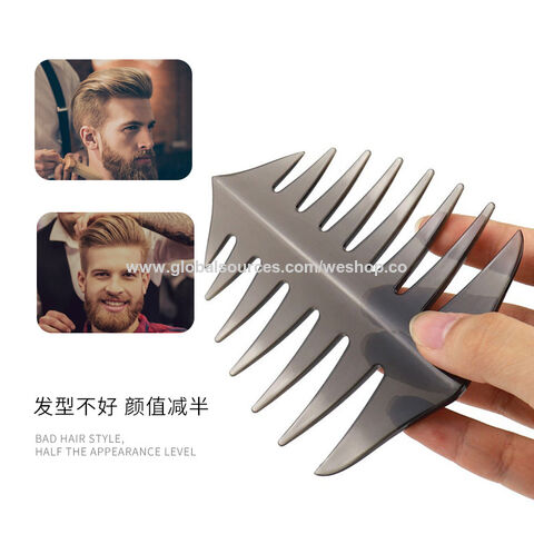 Pentes de cabelo 2025 populares com logotipo personalizado para barbeiro profissional, salão de beleza, galvanoplastia, modelagem de cabelo texturizado com cabeça de óleo, pente de dentes largos para mim