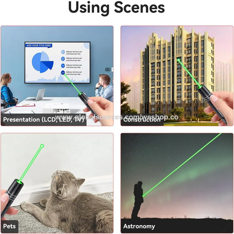 Neuartige Leuchten COB Grüner Laser LED Taschenlampe für Konferenzen Fahrschule Indikator Laserlicht
