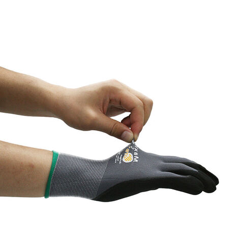 Luvas Compatíveis com Tela Sensível ao Toque de Segurança, Malha de Nylon com Palma Revestida