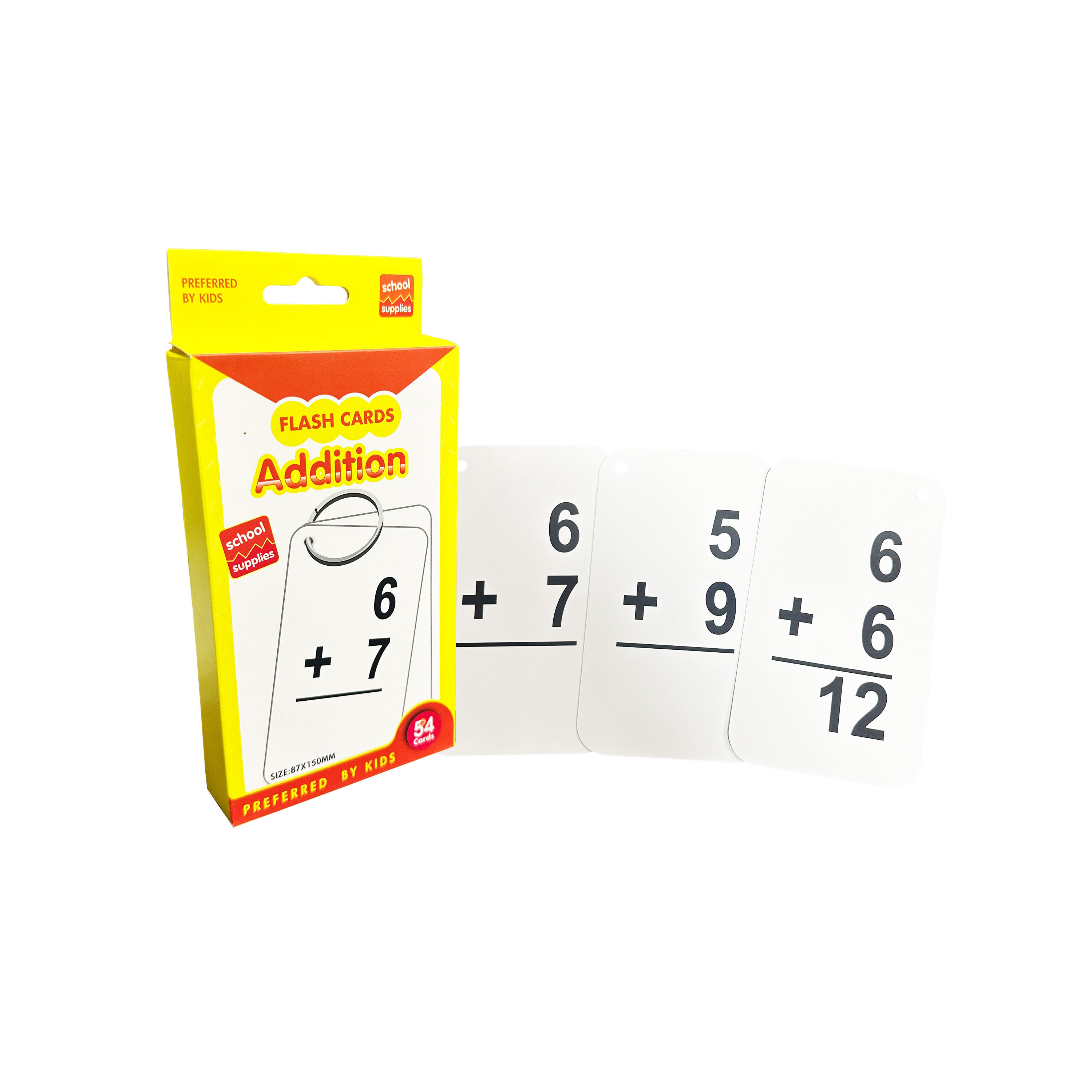 Custom 54 Jumbo Cards With Metal Ring Addition Subtraction ...