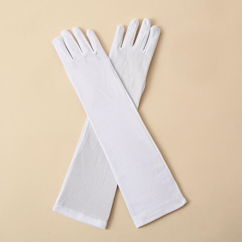 Guantes de Seda de Leche para Exteriores, Guantes de Fiesta de Halloween, 100 cm