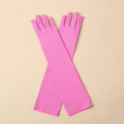 Guantes de Seda de Leche para Exteriores, Guantes de Fiesta de Halloween, 100 cm