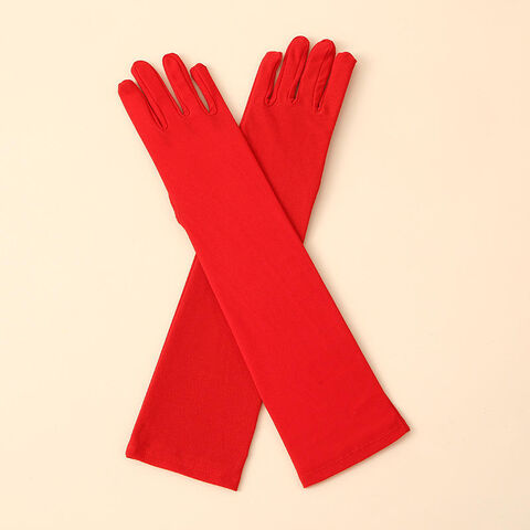 Guantes de Seda de Leche para Exteriores, Guantes de Fiesta de Halloween, 100 cm