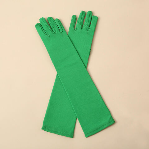 Guantes de Seda de Leche para Exteriores, Guantes de Fiesta de Halloween, 100 cm