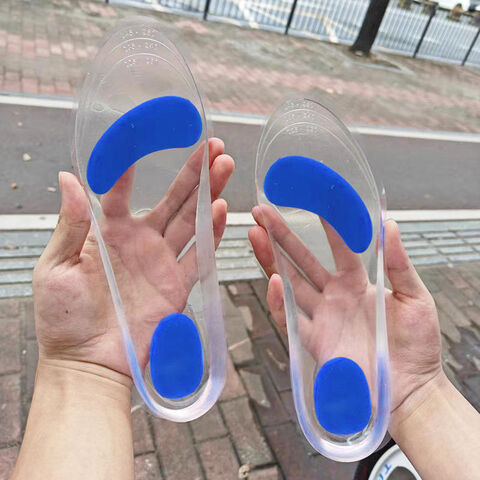 Semelles Intérieures Complètes en Gel de Silicone Antidérapant pour Soin des Pieds et Soulagement de la Fasciite Plantaire