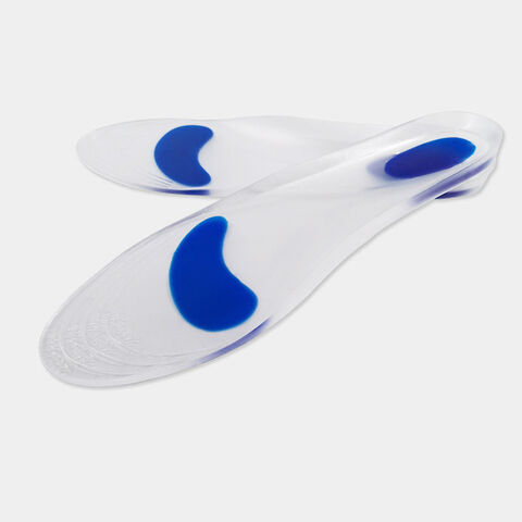 Semelles Intérieures Complètes en Gel de Silicone Antidérapant pour Soin des Pieds et Soulagement de la Fasciite Plantaire