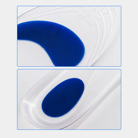 Semelles Intérieures Complètes en Gel de Silicone Antidérapant pour Soin des Pieds et Soulagement de la Fasciite Plantaire