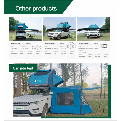 Play Do 4-Jahreszeiten Tragbares Dachzelt SUV Autocamping Aufblasbares Dachzelt für Fahrzeuge Outdoor Zelt