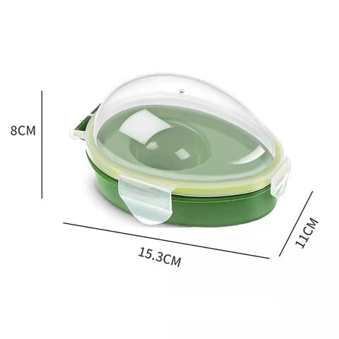 Nuevo Contenedor para Aguacate con Tapa y Clips - Conserva tus Aguacates Frescos por Días - Solución de Almacenamiento para B2B