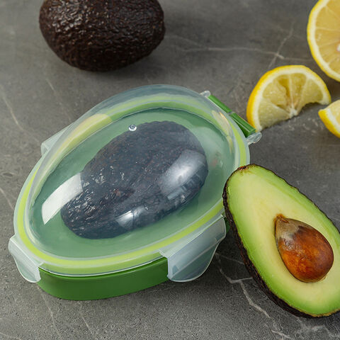 Nuevo Contenedor para Aguacate con Tapa y Clips - Conserva tus Aguacates Frescos por Días - Solución de Almacenamiento para B2B