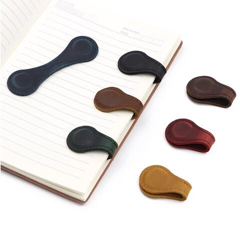 Marcadores magnéticos personalizados para páginas, etiquetas de libros personalizadas, marcapáginas de cuero genuino