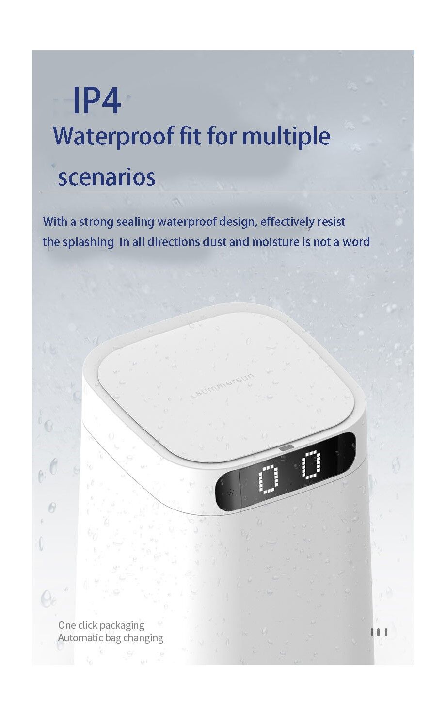 High-appearance Level Smart Garbage Can Usb Charge Smart Led Touch ...
