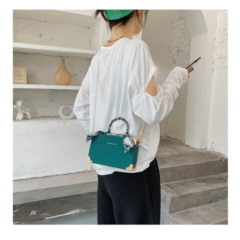 Damenhandtasche 2022, Geldbörse, Handytasche und Make-up-Tasche Sac Femme, 6-farbiges Quadrat mit Schleife, Damentasche