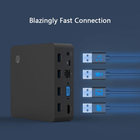 محطة إرساء لاسلكية 4K VGA/HDMI مزدوجة 1080P مع إمداد الطاقة CE/FCC