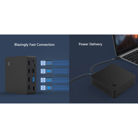 محطة إرساء لاسلكية 4K VGA/HDMI مزدوجة 1080P مع إمداد الطاقة CE/FCC
