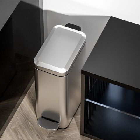 Poubelle en acier inoxydable pour la maison - Conteneur à déchets durable pour l'intérieur