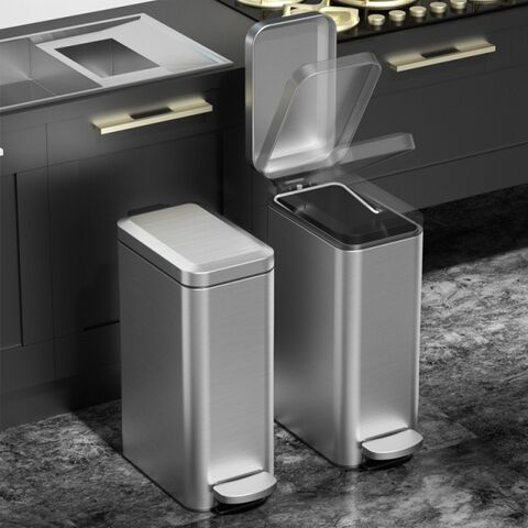 Poubelle en acier inoxydable pour la maison - Conteneur à déchets durable pour l'intérieur