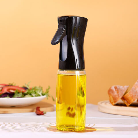 Aksesori Dapur: Botol Semprot Kontinu Tekanan Tinggi 200ml, Botol Semprot Minyak Zaitun Kaca untuk Memasak, BBQ, Memanggang