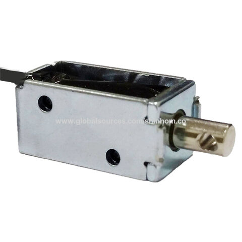 Válvula solenoide DC12V estándar europeo con certificación CE ROHS ISO para cerradura de puerta automática controlada electrónicamente