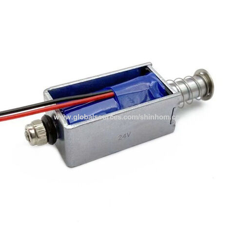 Válvula solenoide DC12V estándar europeo con certificación CE ROHS ISO para cerradura de puerta automática controlada electrónicamente