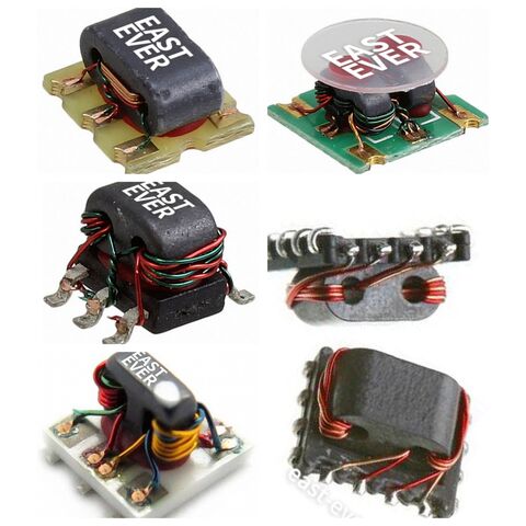 Transformateur de Ligne de Transmission 75ohm 1:1 5-1250 MHz Balun RF EBG1085-D001081 - Balun RF Large Bande pour Télécommunications