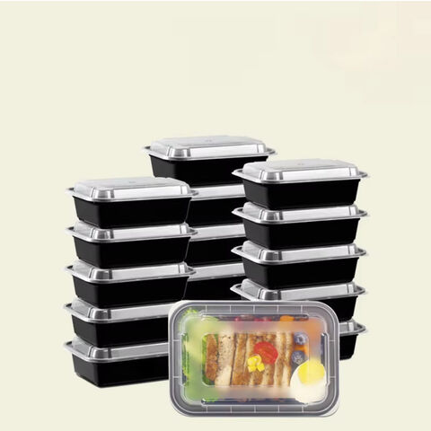 Embalagens Descartáveis para Alimentos, Caixas de Armazenamento para Levar, Recipientes de Plástico PP Blister para Almoço