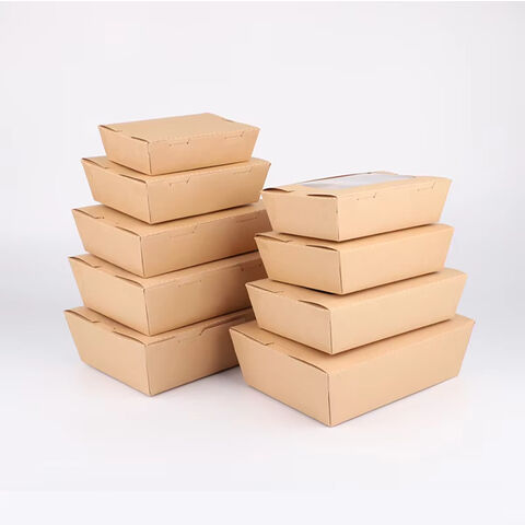 Embalagem personalizada para viagem, caixa de papel para alimentos, recipiente para refeições