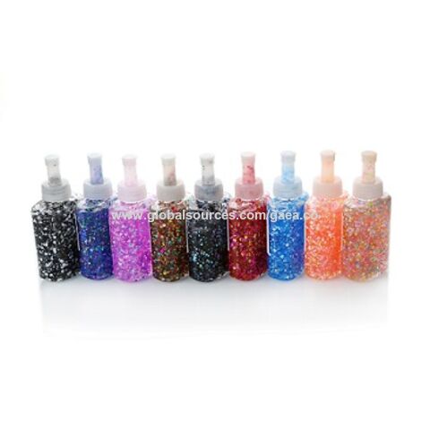 125 ml Glitzerleim in runder Flasche, Farbkarton