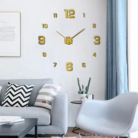 Rahmenlose DIY Wanduhr, neuartige Heimdekoration
