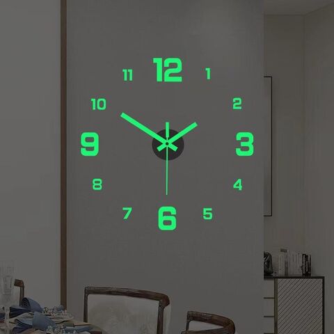 Rahmenlose DIY Wanduhr, neuartige Heimdekoration