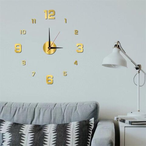 Rahmenlose DIY Wanduhr, neuartige Heimdekoration