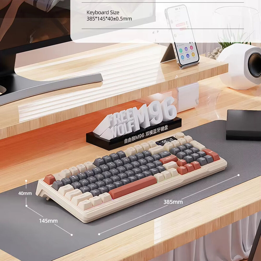 Free Wolf M96 Wireless Bt Dual Mode Mechanical Touch Keyboard Pbt Ball ...