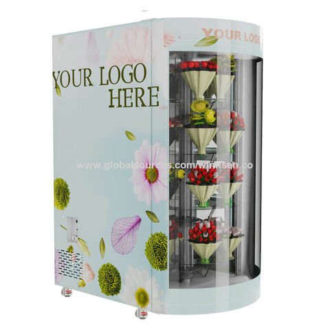 Máquina expendedora de la flor fresca del diseño elegante con el refrigerador Máquina expendedora innovadora del autoservicio automático modificado para requisitos particulares
