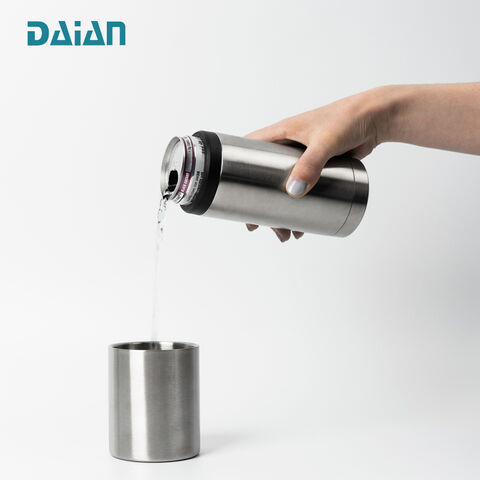 Enfriador de Bebidas de Acero Inoxidable de 355 ml (12 oz) Sin BPA para Latas de Refresco y Cerveza, Diseño de Doble Pared