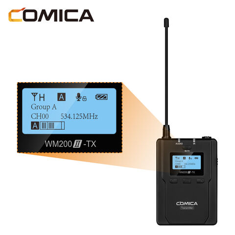 COMICA CVM-WM200II(C) UHF Drahtlosmikrofon für Kameras, Camcorder, Smartphones, Recorder