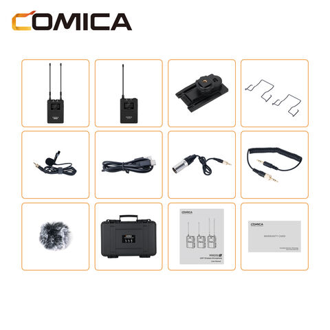 COMICA CVM-WM200II(C) UHF Drahtlosmikrofon für Kameras, Camcorder, Smartphones, Recorder
