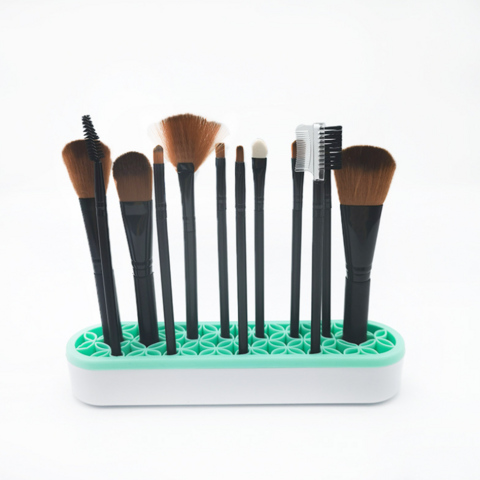 Suporte para pincéis de maquiagem, Display de cosméticos, Caixa de armazenamento de silicone, Organizador de ferramentas de maquiagem