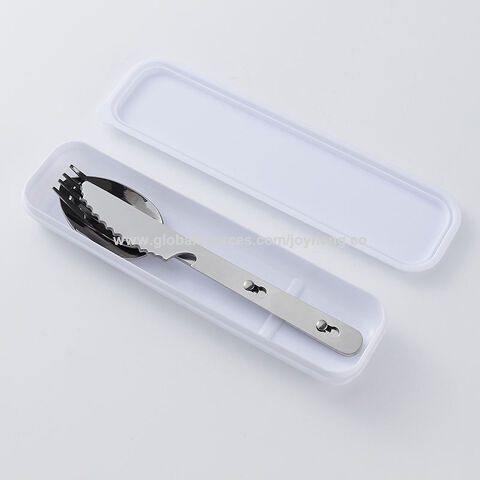 Wiederverwendbares Picknick-Besteckset, 3-teilig, Edelstahl (Messer, Löffel, Gabel) für Outdoor-Camping