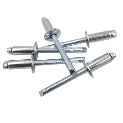 Venta caliente 3/16*40 remache ciego de tipo abierto personalizado en remache ciego de acero inoxidable alargado con mandril de rosca