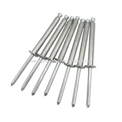 Venta caliente 3/16*40 remache ciego de tipo abierto personalizado en remache ciego de acero inoxidable alargado con mandril de rosca